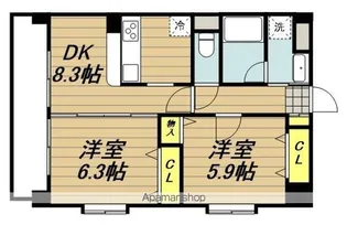 エレガン・レーヴ【3階】の間取り