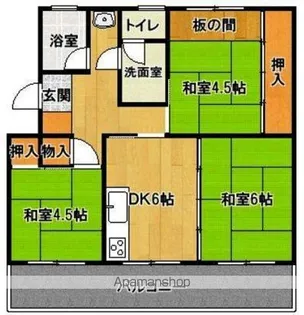 下大利団地21棟【5階】の間取り