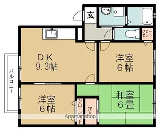 フォブールあおい【2階】の間取り