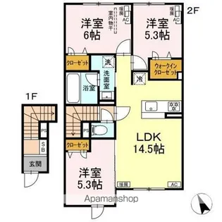 エテルナ I【201号室】の間取り