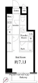 ハーモニーレジデンス新宿EAST【6階】の間取り