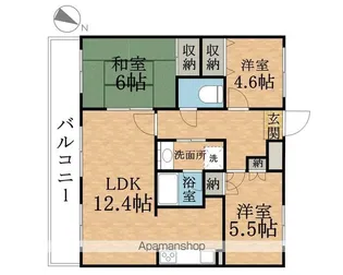 トライアーバンめじろ台【3階】の間取り