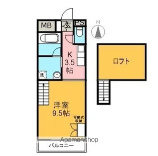 サンライズマンション二葉町【4階】の間取り