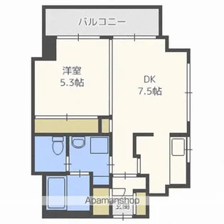 カトレア南8条【6階】の間取り