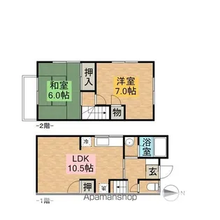 テラス白岡 1号棟【105号室】の間取り
