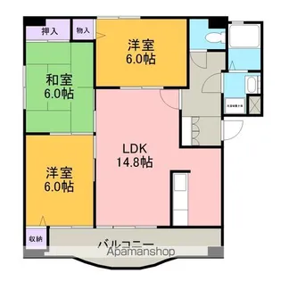 エーデルハイム清水【1階】の間取り