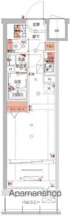 ハーモニーレジデンスパレスフロント【3階】の間取り