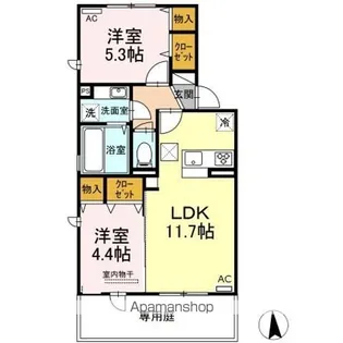 G・プレックスⅡ【1階】の間取り