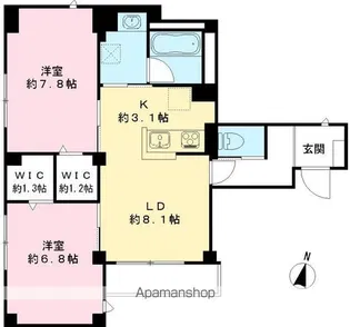 ディアマンテ【201号室号室】の間取り