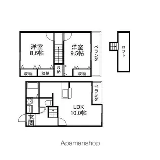 松ぼっくり【206号室】の間取り