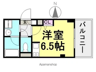 ソレイユ東難波【103号室】の間取り