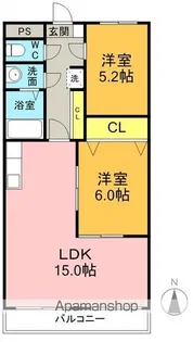 ピア34【6階】の間取り