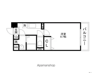 マ シェリ【201号室】の間取り