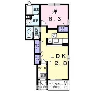 レッドヴィラ【1階】の間取り