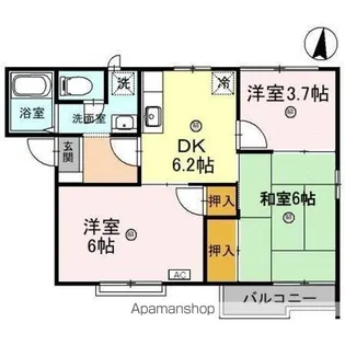 リッチハイム桜【2階】の間取り