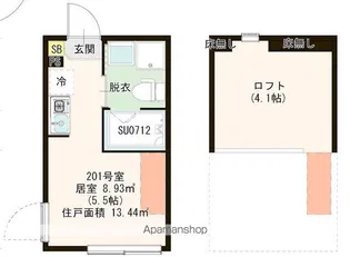 ハーモニーテラス蓮根Ⅳ【201号室号室】の間取り