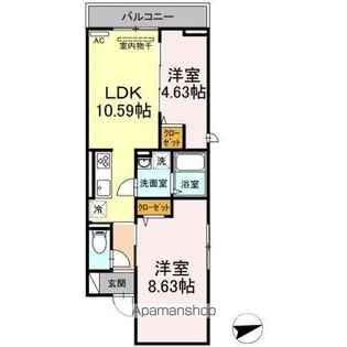 セジュール西台4【3階】の間取り