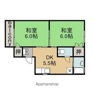ファミール菅大臣【1階】の間取り