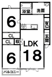 TOWN CLOVER北鈴蘭B【B301号室】の間取り