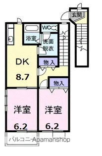 ローズデール【2階】の間取り
