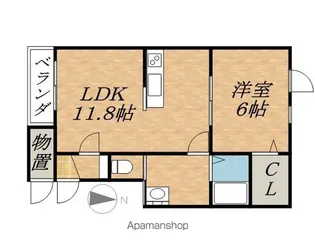 北海道足寄郡足寄町南六条4丁目【アパート】の間取り