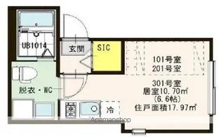ポルージュ小岩【2階】の間取り