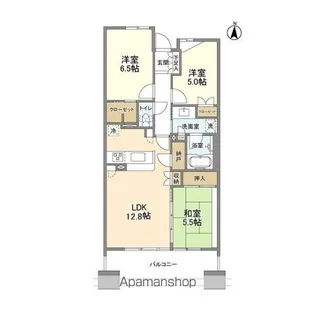 SS.FLAT桜山【602号室】の間取り