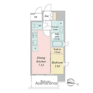 デュオフラッツ仙台木町通エアリ【10階】の間取り