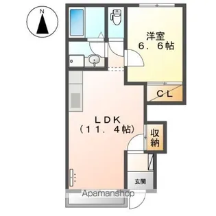 ポアールヴェルジュⅠ【103号室】の間取り