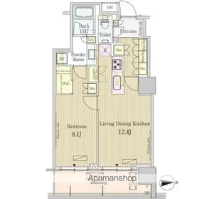 パークアクシス池田山【8階】の間取り