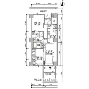 東雲キャナルコートCODAN21号棟【7階】の間取り