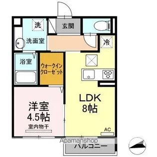 フローラル五月が丘 B棟【1階】の間取り