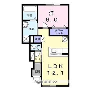 NEMARU森田【1階】の間取り