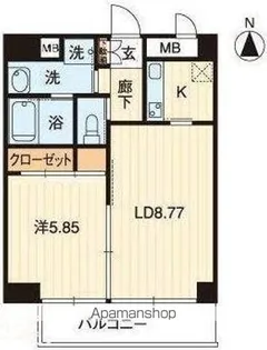 アルファレガロ錦町【203号室】の間取り