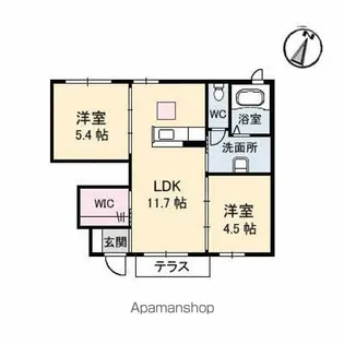 鳳鳴館 Ⅰ棟【1階】の間取り