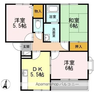 東京都練馬区南田中2丁目【アパート】の間取り