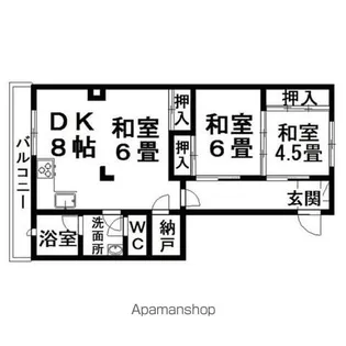 コーポ三輪【5階】の間取り