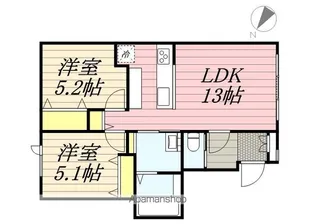 タウンハウス西野弐番館【1階】の間取り