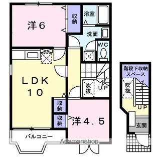 コンフォール エクセレンツ Ⅱ【2階】の間取り