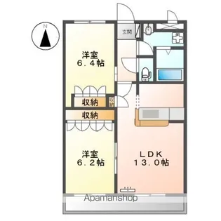 トゥー・ル・モンド【3階】の間取り