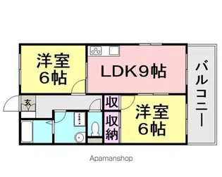 メゾン南浜【205号室】の間取り