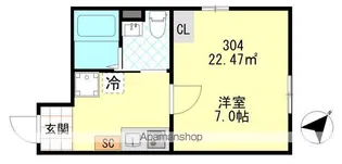PUERTA東門前【3階】の間取り