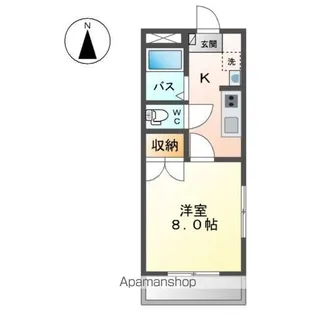 エバーレジデンスA棟【2階】の間取り
