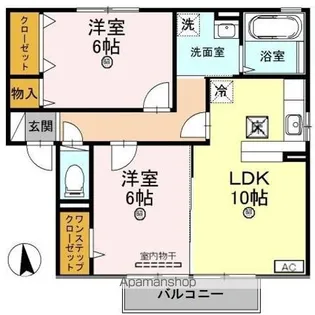 イベール・ドゥ A棟【1階】の間取り