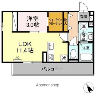 PARAS TOKUYAMA【1階】の間取り
