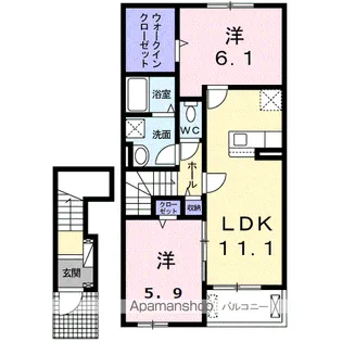 クローバーヒルズRⅣ【2階】の間取り