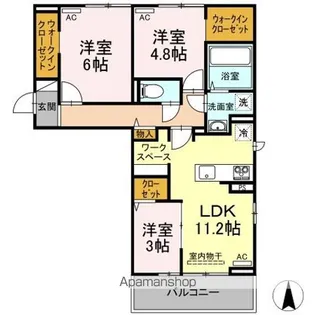 ヴィオレータ【2階】の間取り