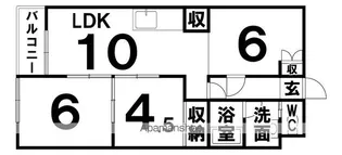シャトーレ【204号室】の間取り