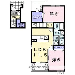 ポライトリーD【2階】の間取り