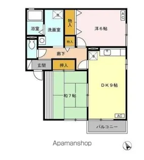 プリムヴェール B【2階】の間取り